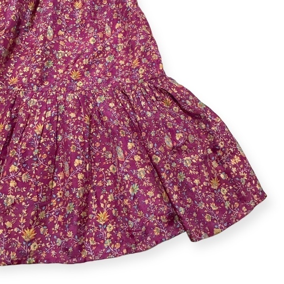 Mes Demoiselles Floral Print Silk Dress In Purple, Size 36EU/US4 - Picture 11 of 14